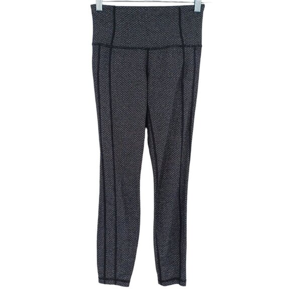 Athleta Pants - Athleta High Waist Criss Cross Power Up 7/8 Leggings Gray Herringbone Women's XS